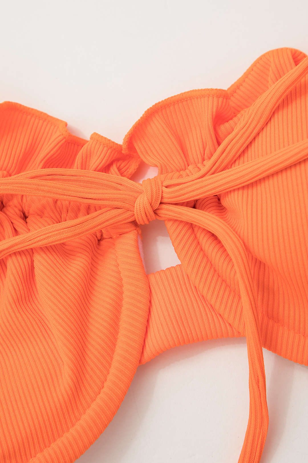 Frill Trim Tie Side Bikini Set