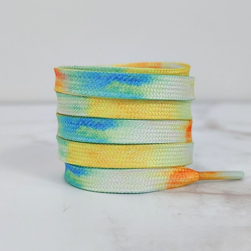 Tie-dye Print Flat Shoelaces
