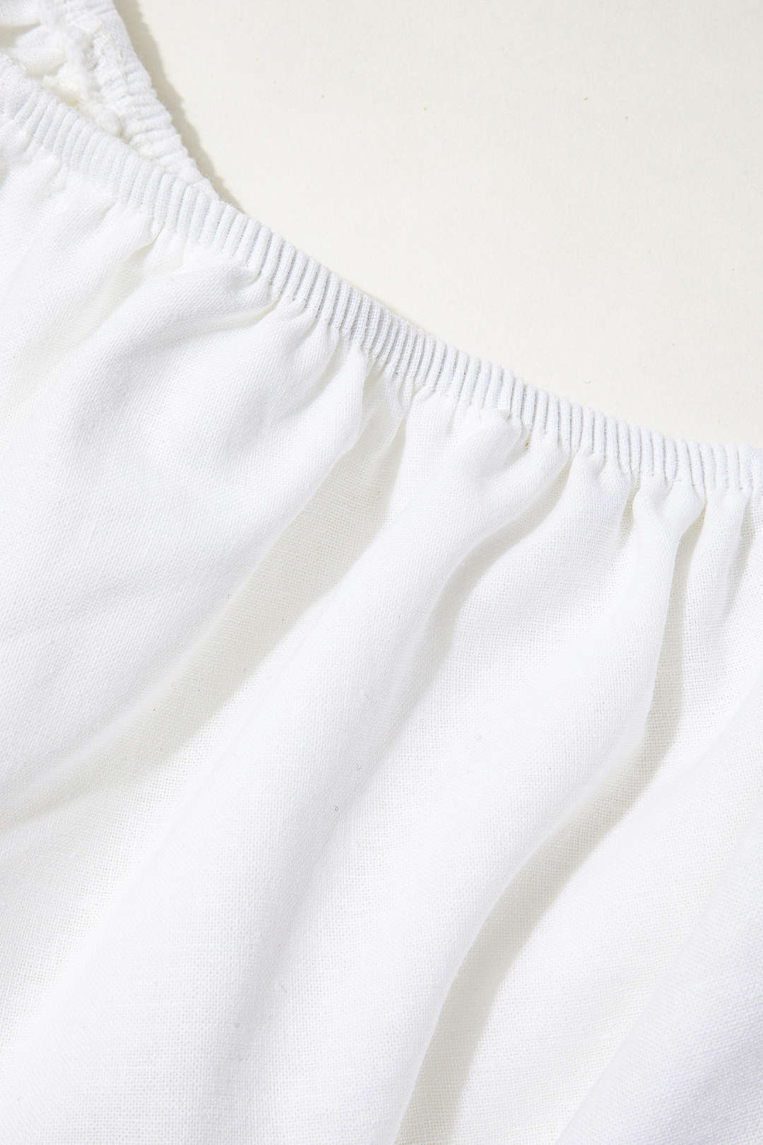 Linen-Blend One Shoulder Mini Dress