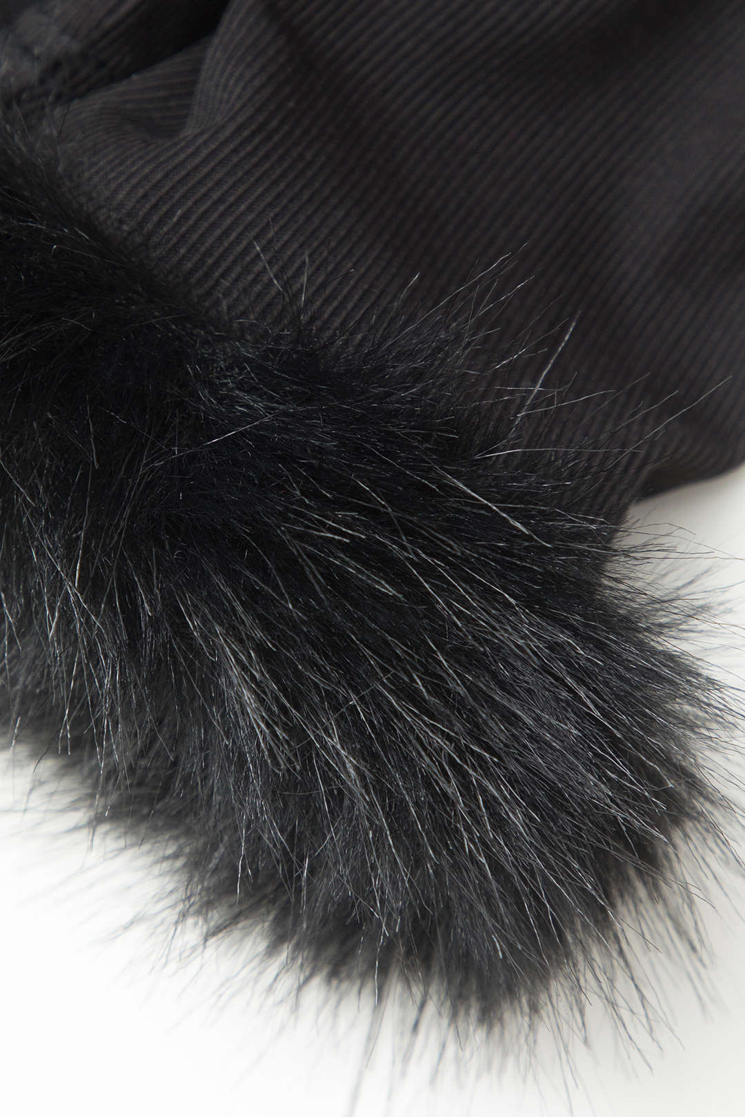 Faux Fur Off Shoulder Long Sleeve Crop Top